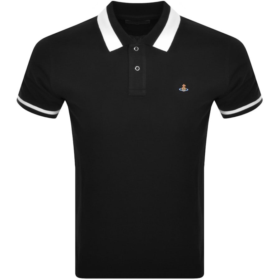 Vivienne Westwood Logo Polo T Shirt Black Mainline Menswear Denmark